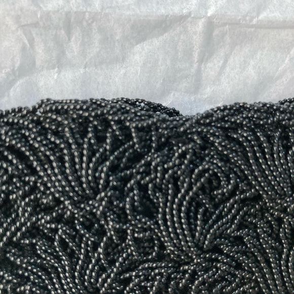Vintage black beaded clutch - Picture 2 of 4